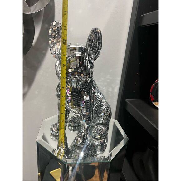 Disco dog frenchie french bulldog sculpture decor - Picture 5 of 16